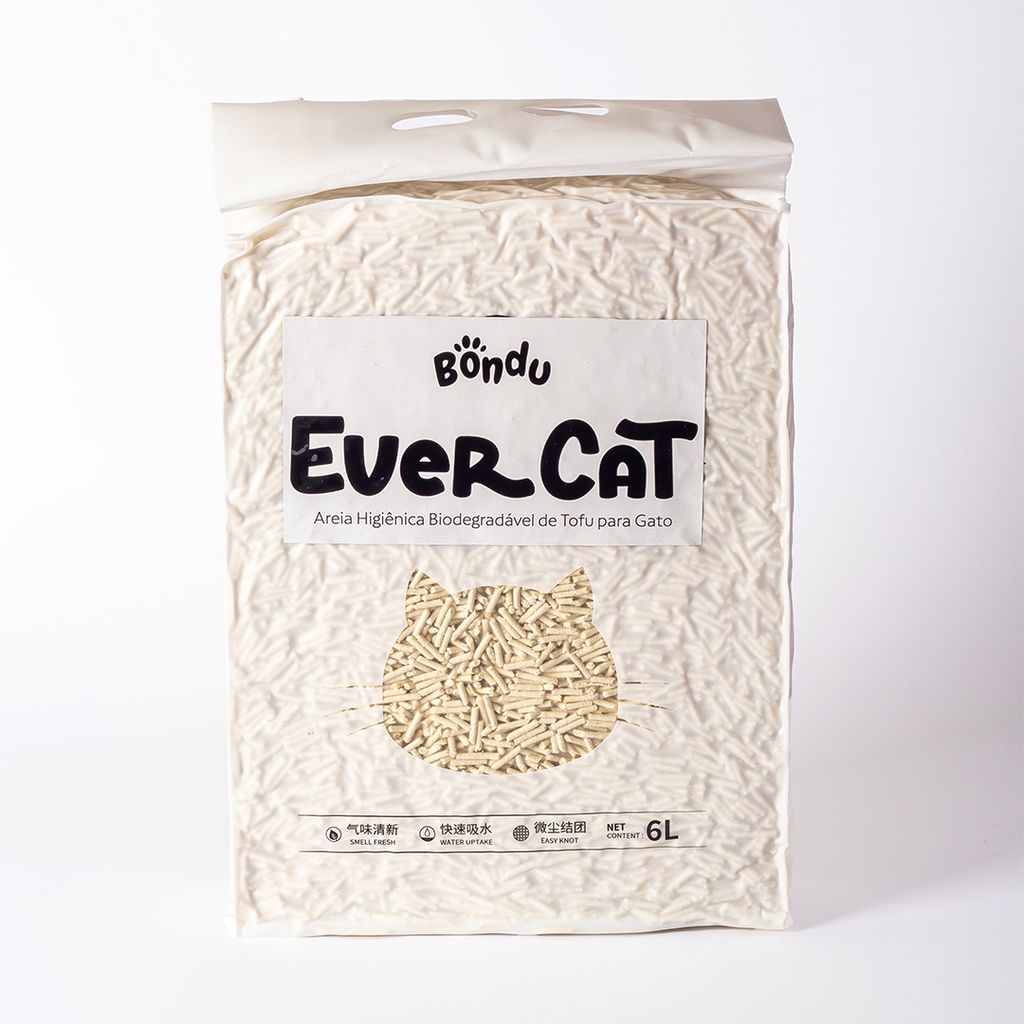 Bondu Poo EverCat Areia Higiênica Biodegradável de Tofu para Gato